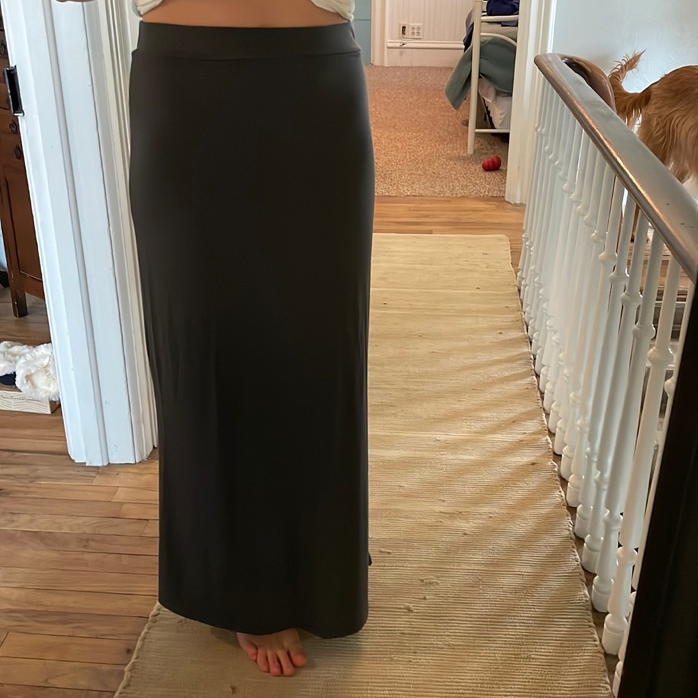 Gray Maxi Skirt